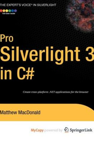 Cover of Pro Silverlight 3 in C#