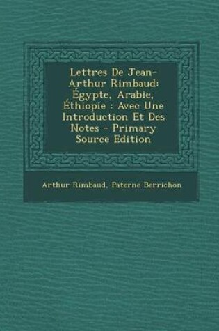 Cover of Lettres de Jean-Arthur Rimbaud