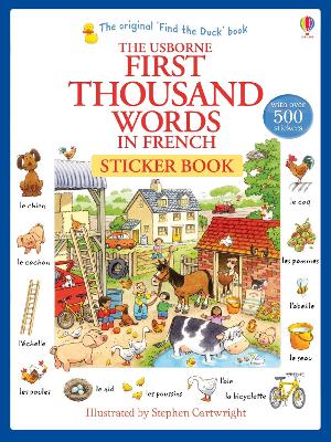 Book cover for First Thousand Words in French Sticker Book