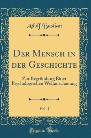 Cover of Der Mensch in Der Geschichte, Vol. 1