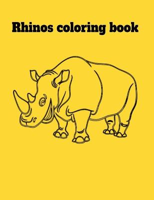 Book cover for Rhinos coloring book