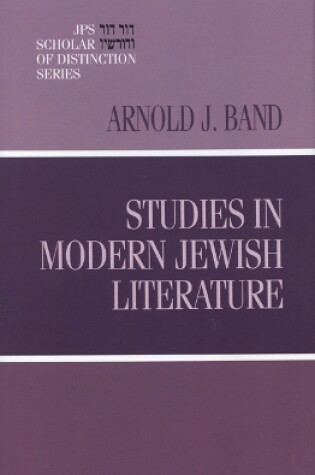 Cover of Studies in Modern Jewish Literature