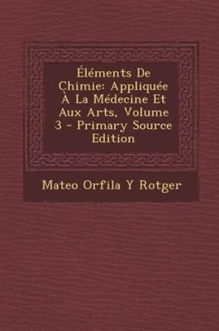 Cover of Elements de Chimie