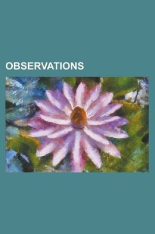 Cover of Observations