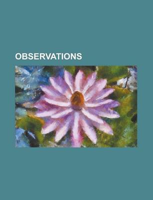 Book cover for Observations