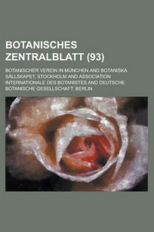 Cover of Botanisches Zentralblatt (93)