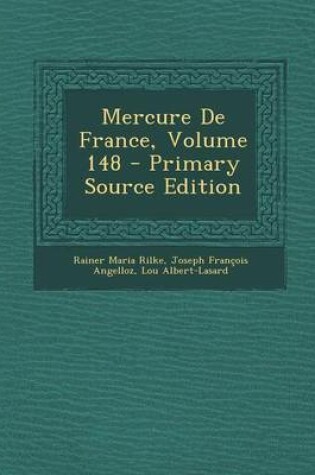 Cover of Mercure de France, Volume 148 - Primary Source Edition