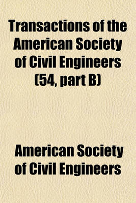 Book cover for Transactions of the American Society of Civil Engineers Volume 65