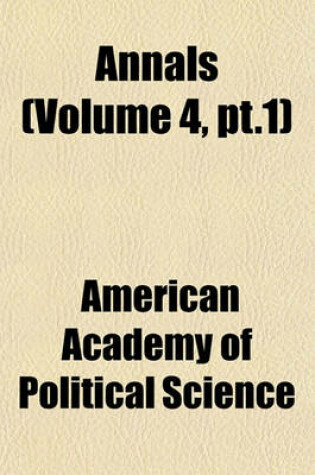 Cover of Annals (Volume 4, PT.1)