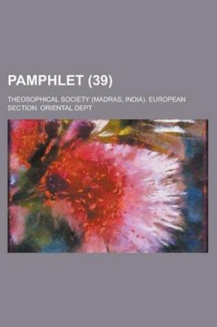 Cover of Pamphlet Volume 39