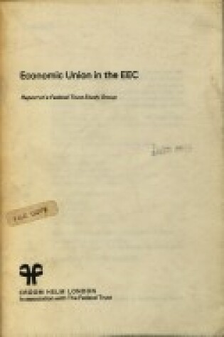 Cover of Economic and Monetary Union in Europe