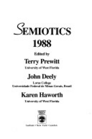 Cover of Semiotics 1988
