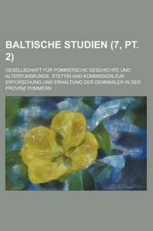 Cover of Baltische Studien (7, PT. 2)