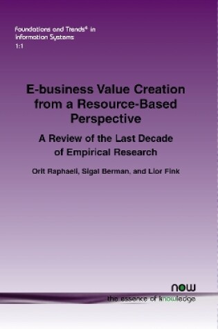 Cover of E-business Value Creation from a Resource-Based Perspective