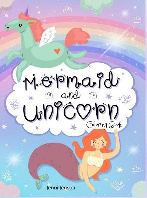 Book cover for Mermaid and Unicorn Coloring Book