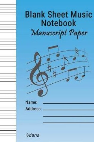 Cover of Blank Sheet Music Notebook Manuscript Paper