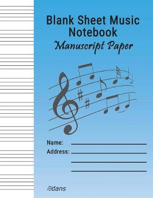 Cover of Blank Sheet Music Notebook Manuscript Paper