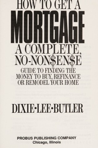 Cover of How to Get a Mortgage