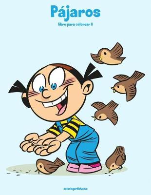 Cover of Pájaros libro para colorear 8