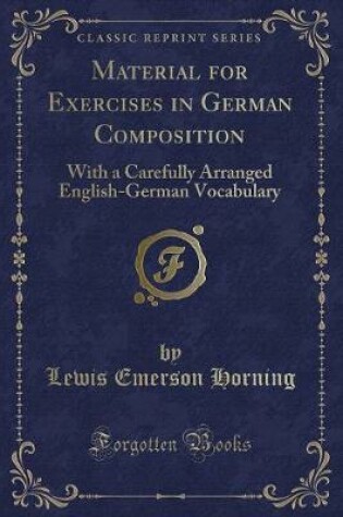 Cover of Material for Exercises in German Composition