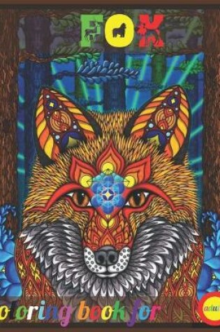 Cover of fox coloring book for adults