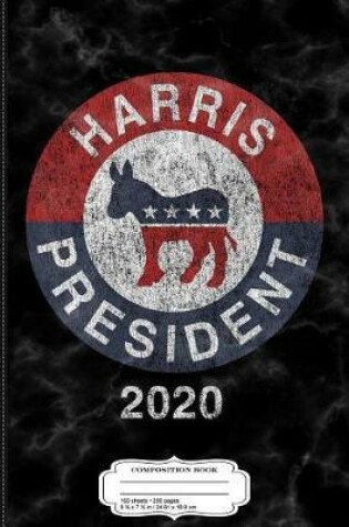 Cover of Vintage Kamala Harris President 2020 Composition Notebook