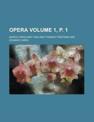 Book cover for Opera Volume 1, P. 1