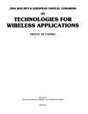 Cover of Technologiesforwireless Appls/Mtts Euro Topical 94