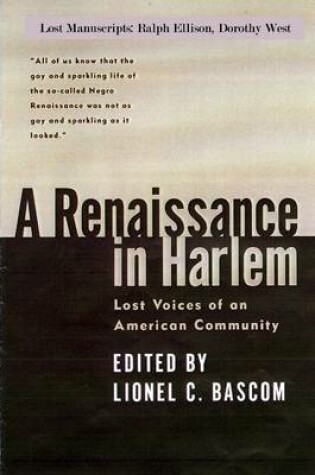 Cover of A Renaissance in Harlem: Lost Voices of an American Community