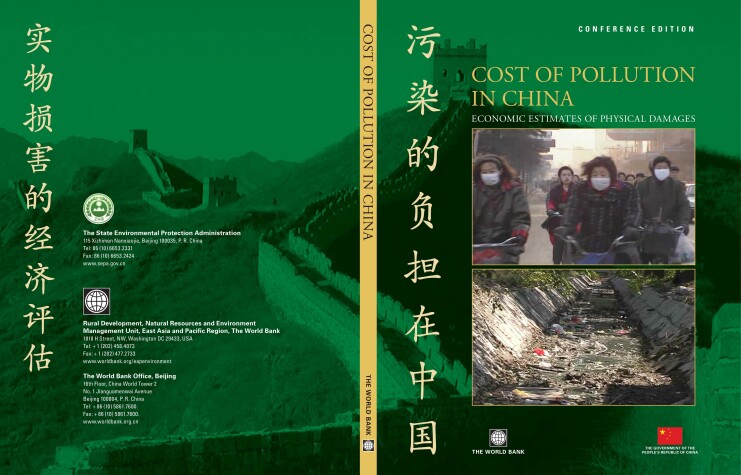 Book cover for The Cost of Pollution in China