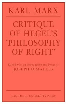 Book cover for Critique of Hegel's 'Philosophy Of Right'