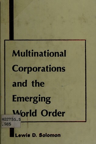 Cover of Multinational Corporations and the Emerging World Order