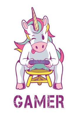 Book cover for Gamer Unicorn Notebook
