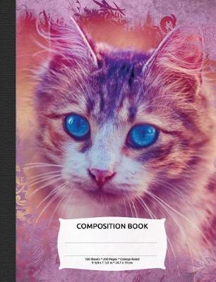 Book cover for Vintage Paper Cute Cat Composition Notebook, College Ruled