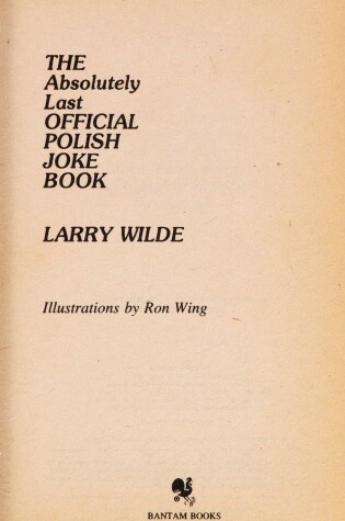 Cover of Absolutely Last Polish Joke Bk