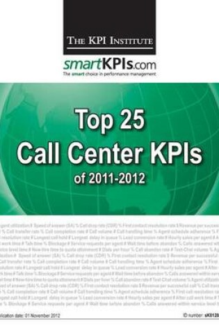 Cover of Top 25 Call Center KPIs of 2011-2012