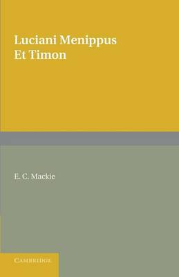 Book cover for Menippus et Timon