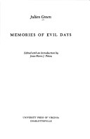 Book cover for Memories of Evil Days