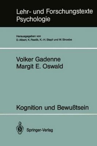 Cover of Kognition und Bewußtsein