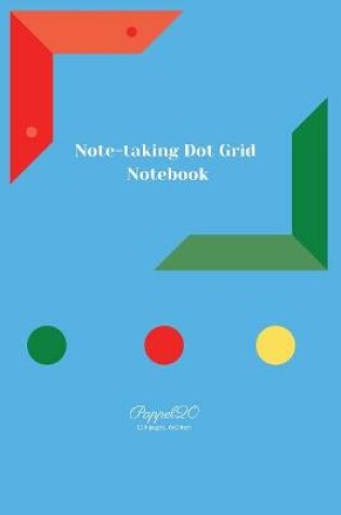 Cover of Note-taking dot grit Notebook- Light Blue Cover -124 pages-6x9-Inches
