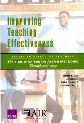 Book cover for Improving Teaching Effectiveness: Access to Effective Teaching