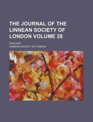 Book cover for The Journal of the Linnean Society of London Volume 28; Zoology