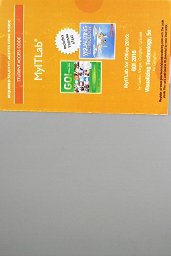 Cover of Mylab It with Pearson Etext -- Access Card -- For Go! 2016 with Visualizing Technology