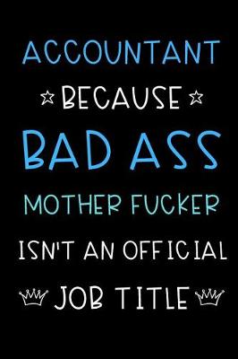 Book cover for Accountant Because Bad Ass Mother Fucker Isn't An Official Title