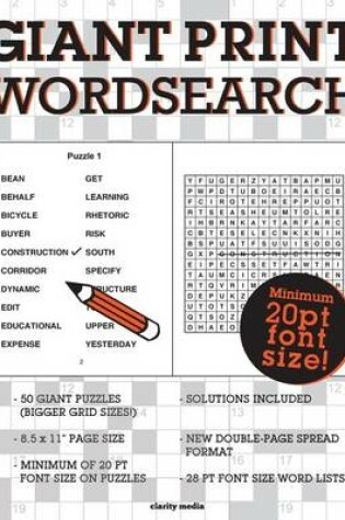 Cover of Giant Print Wordsearch