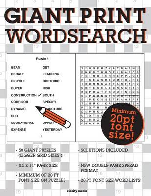 Book cover for Giant Print Wordsearch