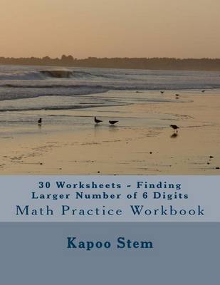 Book cover for 30 Worksheets - Finding Larger Number of 6 Digits