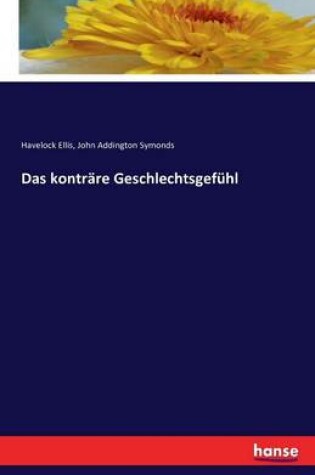 Cover of Das konträre Geschlechtsgefühl