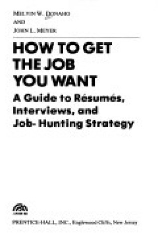 Cover of How to Get the Job You Want