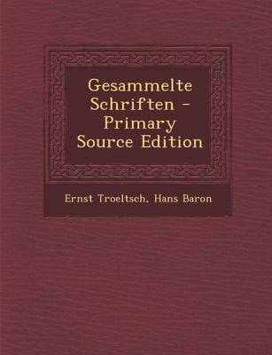 Book cover for Gesammelte Schriften (Primary Source)